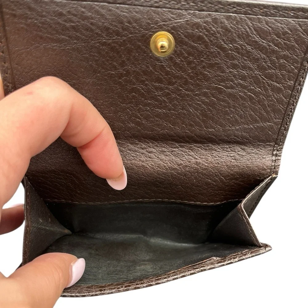Gucci Brown/Beige GG Canvas & Leather Interlocking Icon French Wallet - Picture 7 of 8